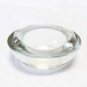 Set of 6 Glass Tealight Holders Thick Clear Votive Candle Cups